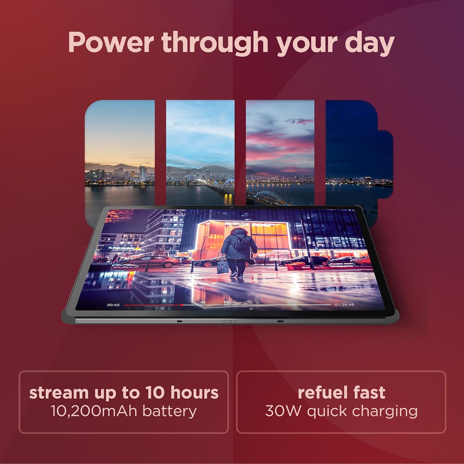 Lenovo Tab P12-2024 - Expansive Touchscreen Tablet - 12.7" 3K Display - 13MP Camera - 8GB Memory - 128GB UFS Storage - Android 13 - Dolby Atmos - Quad JBL Speakers - Pen and Folio Case Included - Image 3