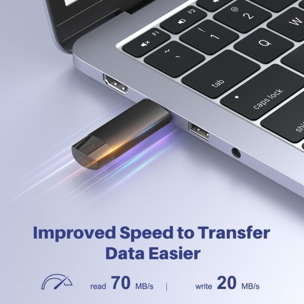 128GB USB C Flash Drive Dual USB 3.0 Flash Drive Type C + USB A Portable Type-C Flash Drive with Keychain Hole 2-in-1 USB-C Thumb Drive for Smartphone Tablet Computer Mac iPhone 15 Black - Image 3