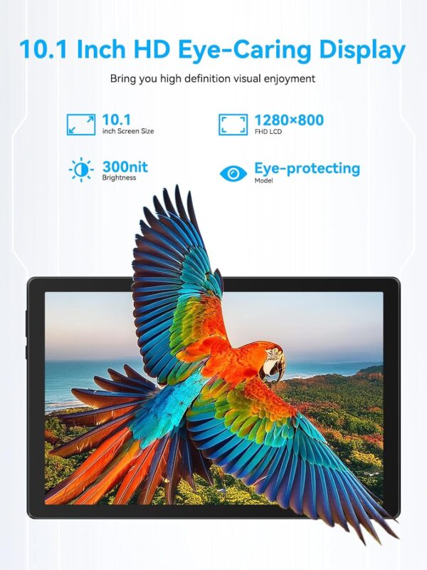 Tablet, Android Tablet with Octa-Core Processor, 10 inch Tablet with HD LCD Touch Screen, 8GB RAM 64GB ROM 1T Expand, Wi-Fi 6, BT 5.3, Dual Camera, Long Life Battery, Google Tablet 2024 - Image 3