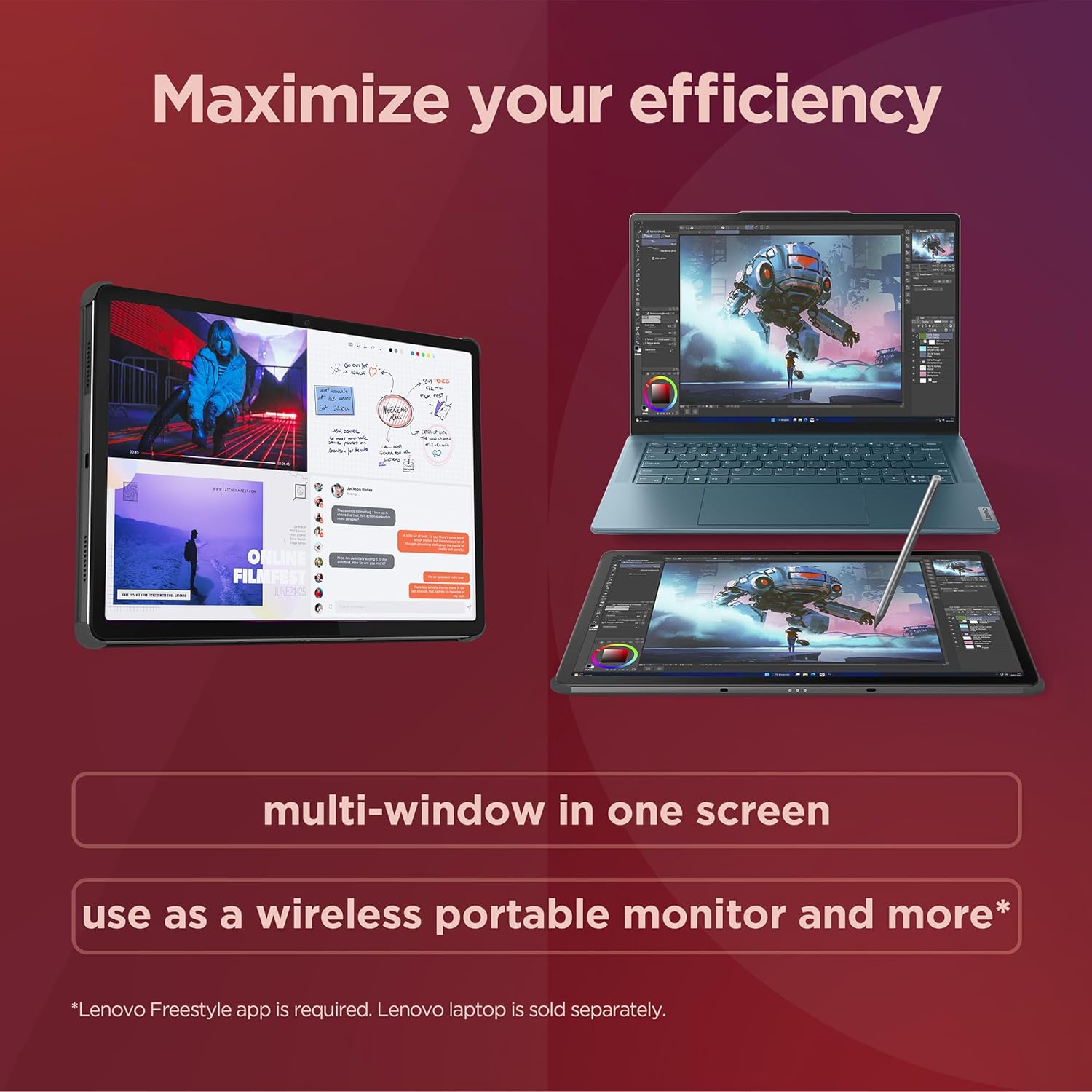 Lenovo Tab P12-2024 - Expansive Touchscreen Tablet - 12.7" 3K Display - 13MP Camera - 8GB Memory - 128GB UFS Storage - Android 13 - Dolby Atmos - Quad JBL Speakers - Pen and Folio Case Included - Image 7