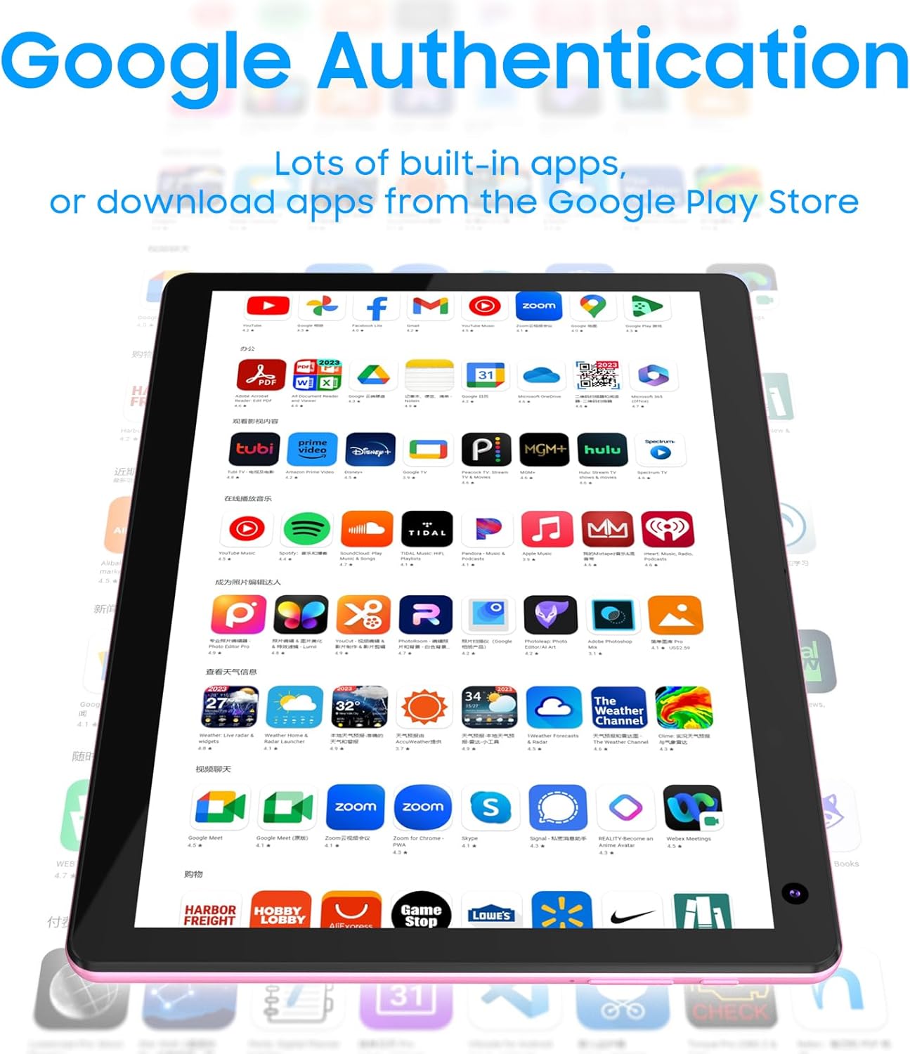 COOPERS Tablet 10 inch, Android 14 Tablet, 32GB ROM 1TB Expand Computer Tablets, Quad Core Processor 6000mAh Battery, 1280x800 IPS Touch Screen, 2+8MP Dual HD Camera, Bluetooth WiFi Tablet PC - Image 4