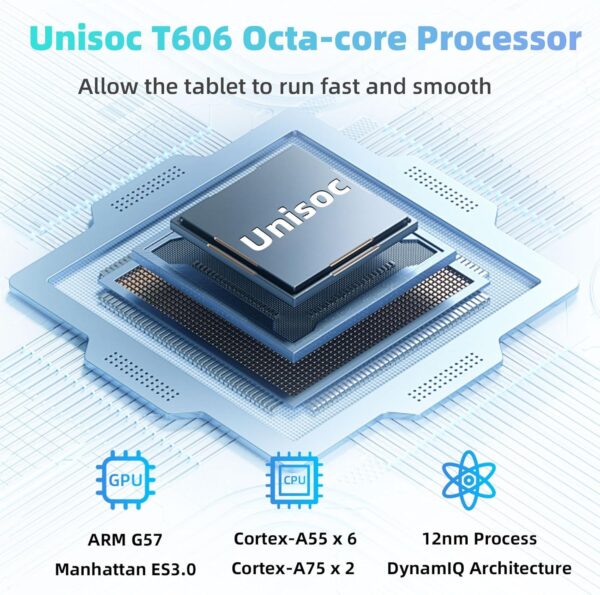 Tablet Android 15 Tablets 10 inch with Octa-Core Processor, 12GB RAM 64GB ROM 2TB Expand, 1280x800 HD Touchscreen, GPS, WiFi 5, Dual Camera, BT5.0, 6000mAh, Widevine L1, Google Tablet (Black) - Image 4