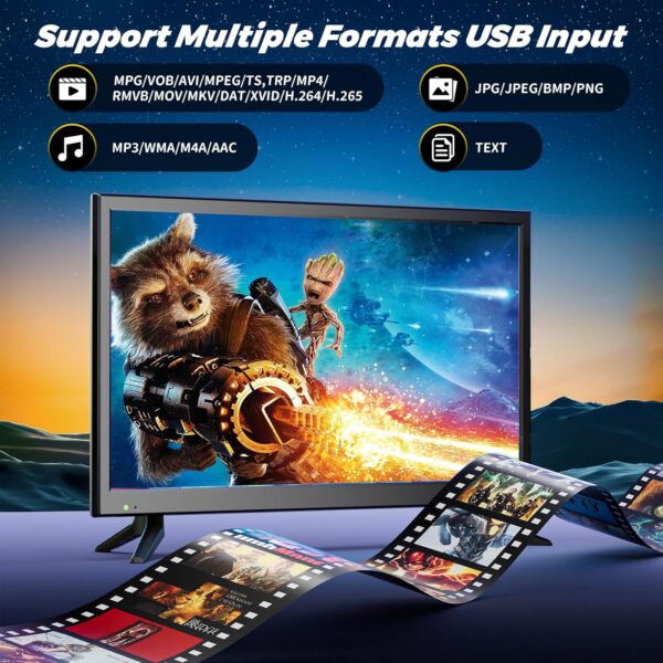 22 Inch TV DVD Your Mobile Home Entertainment Kitchen Bedroom Camping RV US TV DVD Combos Built in DVD Stellar Visuals Sound - Image 4