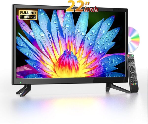22 Inch TV DVD Your Mobile Home Entertainment Kitchen Bedroom Camping RV US TV DVD Combos Built in DVD Stellar Visuals Sound