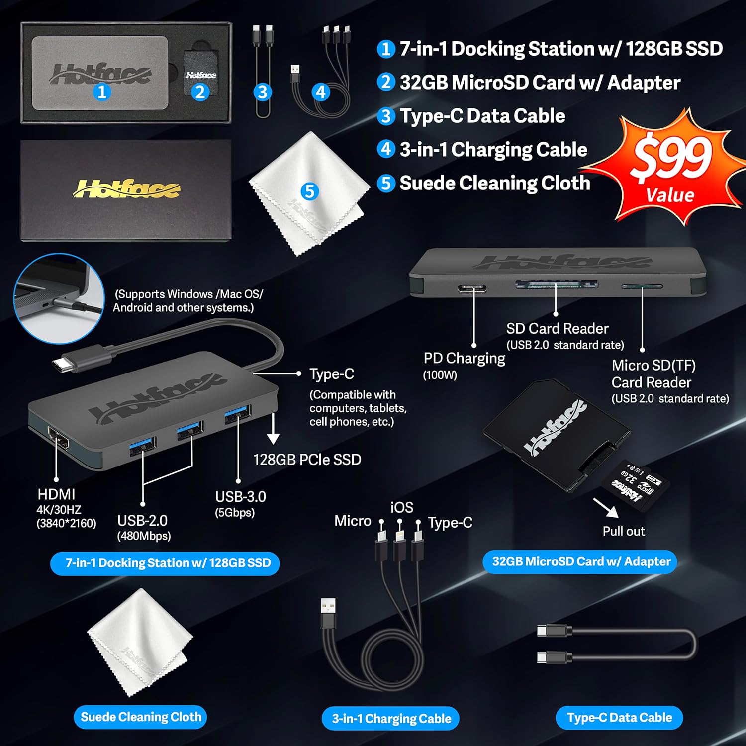 SAMSUNG 12.2" FHD 2-in-1 Touchscreen Chromebook Plus Laptop for Business&Students, Intel Dual-Core, 4GB RAM, 224GB Storage(64GB eMMC+160GB Docking Station Set), Stylus Pen, Wireless Mouse, Silver - Image 2