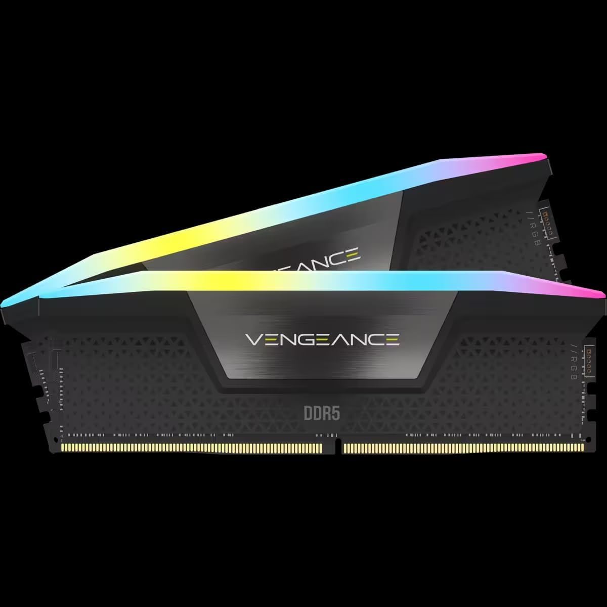 CORSAIR VENGEANCE RGB DDR5 RAM 48GB (2x24GB) 6400MHz CL36 Intel XMP iCUE Compatible Computer Memory - Black (CMH48GX5M2B6400C36) - Image 2