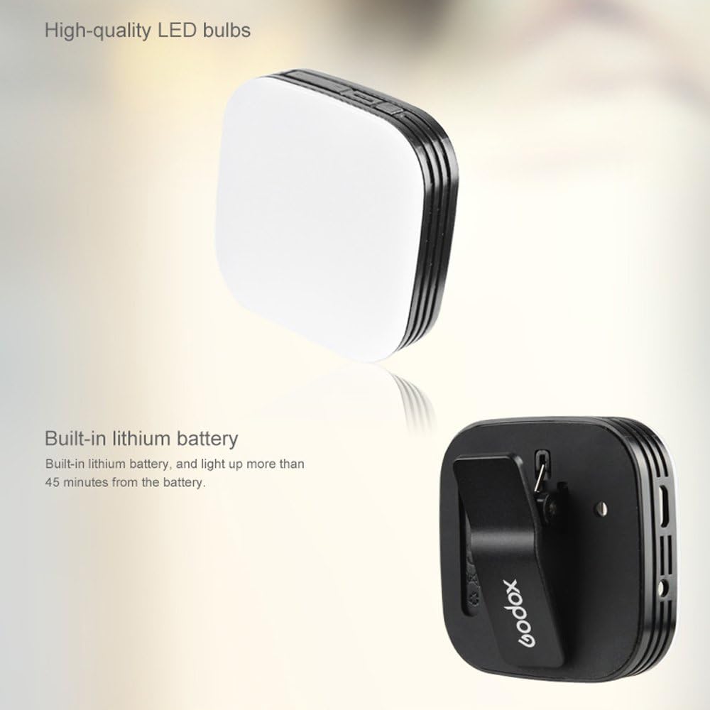 Godox LEDM32 Mini Video Light Smartphone Selfie LED Camera Light with Built-in Lithium Battery for iPhone iPad Sumsung All Kinds Photography Phones - Image 4