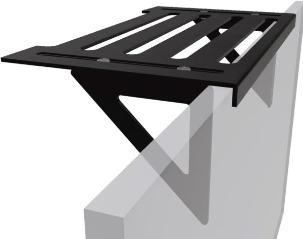 Diversity world Aluminum Alloy Adjustable Shelf for TV Top or PC Monitor, Screen Shelf, Applicable for Router, TV Box, Remote Controls,Speaker, Media Boxes and Home Decor (Black) (1)