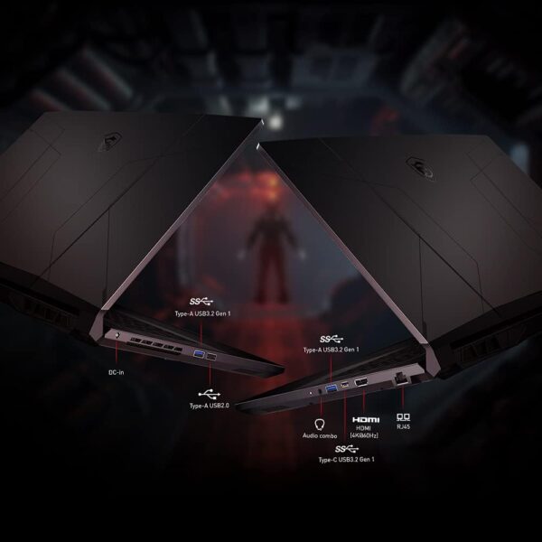 MSI Pulse GL66 Gaming Laptop: 15.6" 144Hz FHD 1080p Display, Intel Core i7-11800H, NVIDIA GeForce RTX 3070, 16GB, 512GB SSD, Win10, Black (11UGK-001) - Image 7