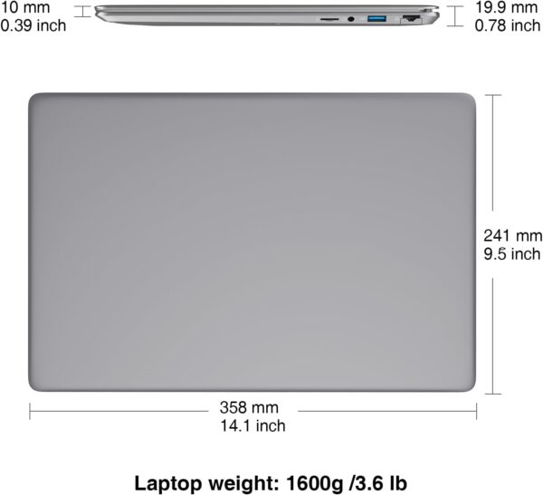 Laptop Computer, 15.6-inch FHD Display, 16GB RAM, 512GB SSD, Intel Core i3 Processor, Windows 11 Notebook for Students, 2.4G/5G WiFi, Ethernet RJ45, Numeric Keypad, USB-A, HD&MI - Image 8