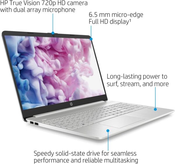 HP 15.6" Laptop, Intel Core i5-1135G7 Processor, Intel Iris Xe Graphics, 15.6" FHD Anti-Glare Display, Online Meeting Ready, HDMI, Wi-Fi and Bluetooth, Windows 11 Home(16GB RAM | 1TB SSD) - Image 3