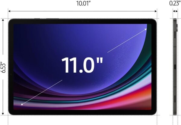 Samsung Galaxy Tab S9 11” 128GB WiFi 7 Android AI Tablet, Snapdragon 8 Gen 2 Processor, AMOLED Screen, Durable Design, S Pen Included, Long Battery Life, Auto Focus Camera, US Version, 2023, Graphite - Image 2