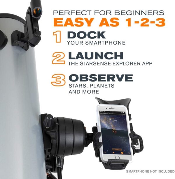 CELESTRON StarSense Explorer DX 130AZ Smartphone App-Enabled Telescope – Works with StarSense App to Help You Find Stars, Planets & More – 130mm Newtonian Reflector – iPhone/Android Compatible - Image 3