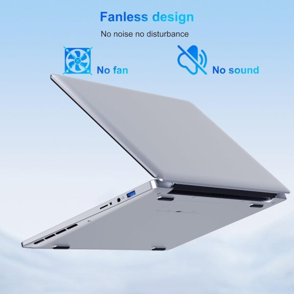 Laptop Computer, 14.1" Dual-Core Cerelon N4000 6GB RAM 128GB SSD Portable Laptop, 1366x768 IPS Display Fanless Design Laptop, WiFi 2.4/5G, Bluetooth 5.0, USB 3.0, Mini HDMI, Include USB-C Hub - Image 8