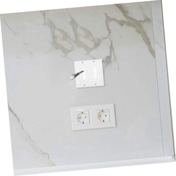Gadpiparty Dual Port Brush Multimedia Panel Wall Pass Through Cable Outlet Cover Plate for Wall Cable Management Ideal for TV Mounting and Home Entertainment Systems - Image 4