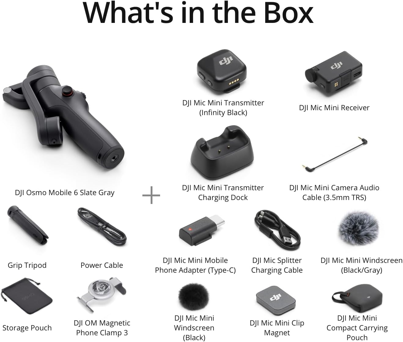 DJI Osmo Mobile 6 (Slate Gray) + DJI Mic Mini (1 TX + 1 RX), Gimbal Stabilizer for Smartphone, Wireless Microphone, Detail-Rich Audio, DJI OsmoAudio, Active Noise Cancelling - Image 8