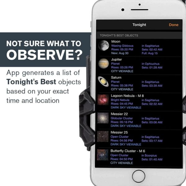 CELESTRON StarSense Explorer DX 130AZ Smartphone App-Enabled Telescope – Works with StarSense App to Help You Find Stars, Planets & More – 130mm Newtonian Reflector – iPhone/Android Compatible - Image 4