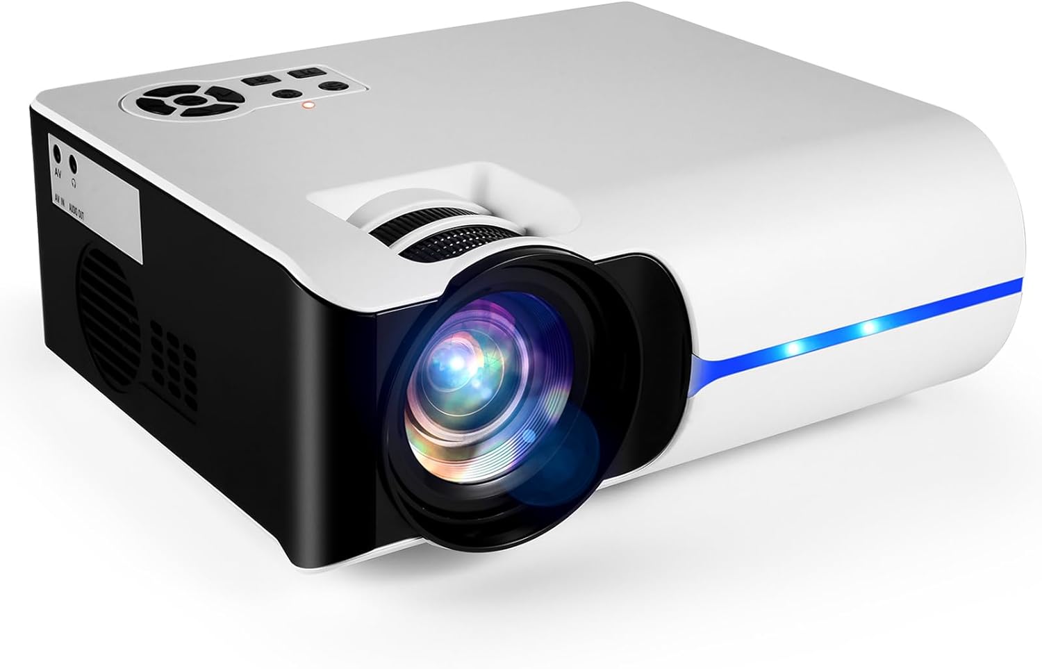 Smart HD Projector with 5G WIFI and Bluetooth, Netflix/Amazn Prime Video Certified, Dolby Audio, Outdoor Projector, 200-inch Zoom Home Theater Projector, Compatible with TV Stick, iOS, Android