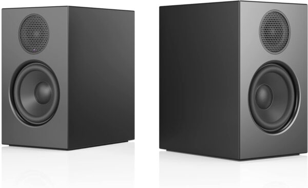 Audio Pro A28 Wireless Bookshelf Speakers | WiFi, Bluetooth 4.2, Multiroom Home Entertainment Stereo | Compatible w/AirPlay 2, Spotify | Black - Image 2