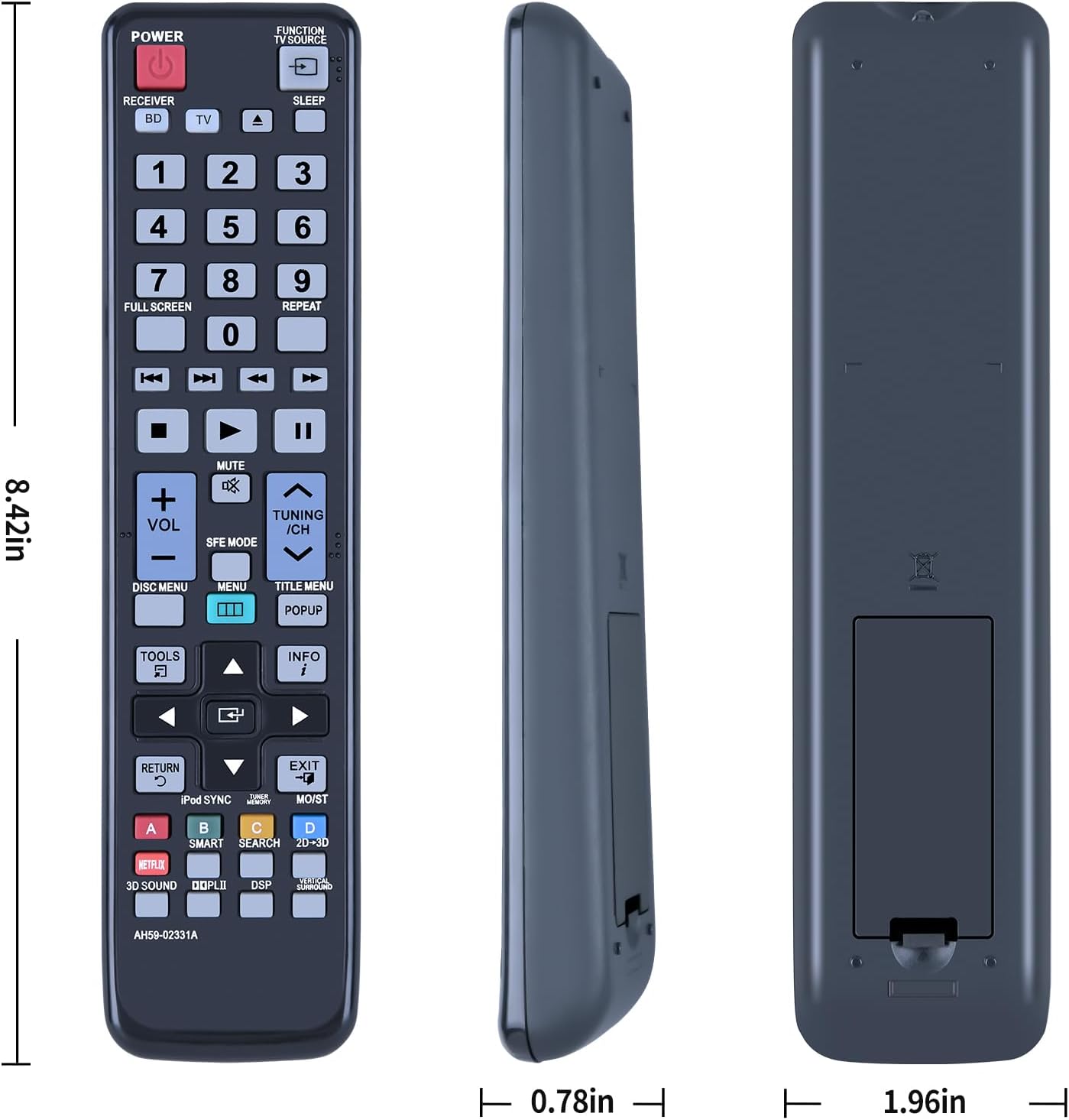 AH59-02331A Replaced Remote Control for Samsung Blu-ray Home Entertainment System HTD6500W HTD6730W HT-D6500W HT-D6730W - Image 6