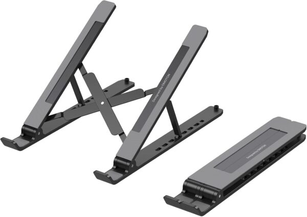 Portable Laptop Stand, OMOTON Laptop Stand for Desk Ergonomic 7-Levels Angles Adjustable Computer Stand, ABS Laptop Riser Holder Compatible with All Laptops and iPad(10-15.6") - Image 7