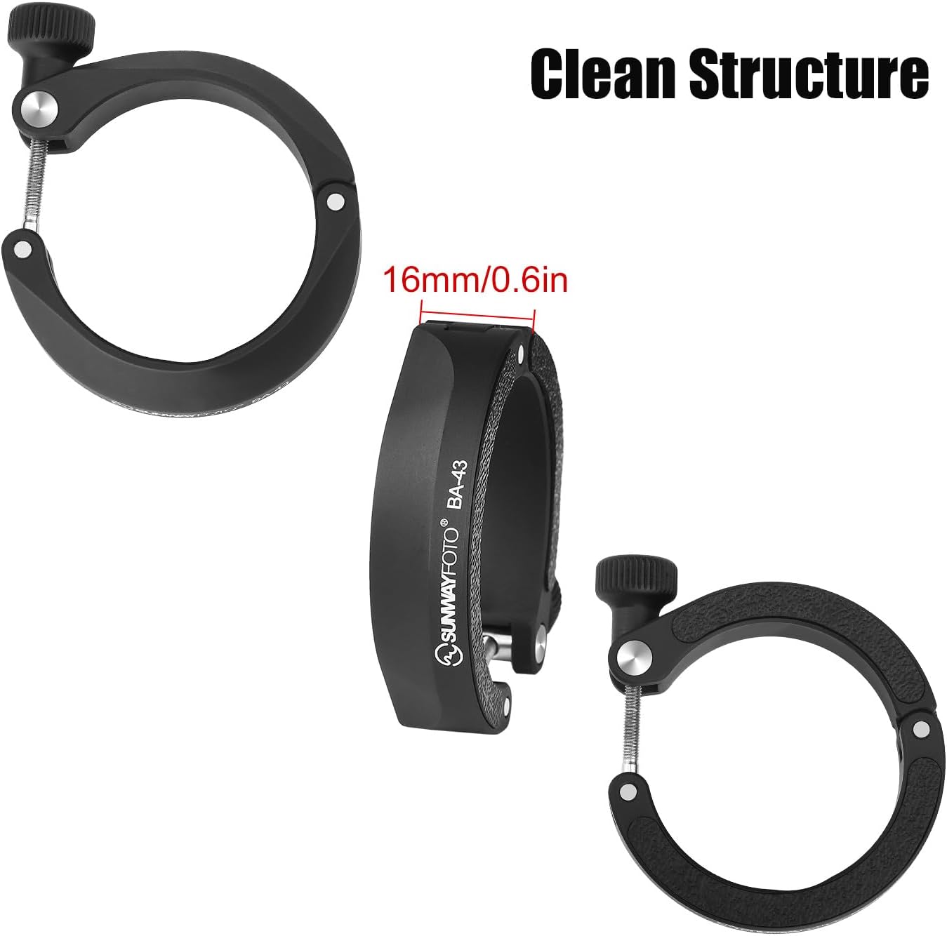 SUNWAYFOTO BA-43 Cell Phone Adapter for Binocular, Universal Smartphone Mount for Binocular, Compatible with Eyepiece Outer Diameter 38-45mm - Image 3