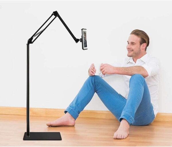 Tablet Floor Stand, Overhead Bed Phone Stand Angle Height Adjustable Holder, Universal Floor Stand Compatible with iPhone iPad Pro Air Mini, Samsung Tab, Kindle, E-Readers… - Image 5