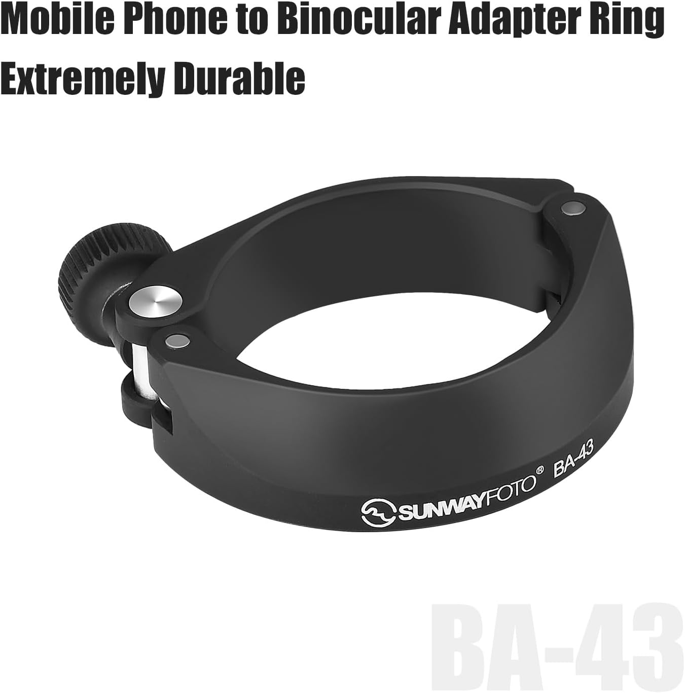 SUNWAYFOTO BA-43 Cell Phone Adapter for Binocular, Universal Smartphone Mount for Binocular, Compatible with Eyepiece Outer Diameter 38-45mm - Image 2