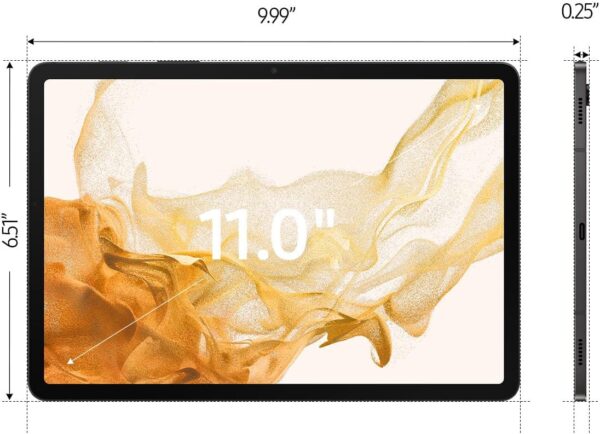 SAMSUNG Galaxy Tab S8 11” 128GB WiFi 6E Android Tablet, PC Experience, Large LCD Screen, S Pen Included, Ultra Wide Camera, Expandable Memory, Long Lasting Battery, US Version, 2022, Graphite - Image 2