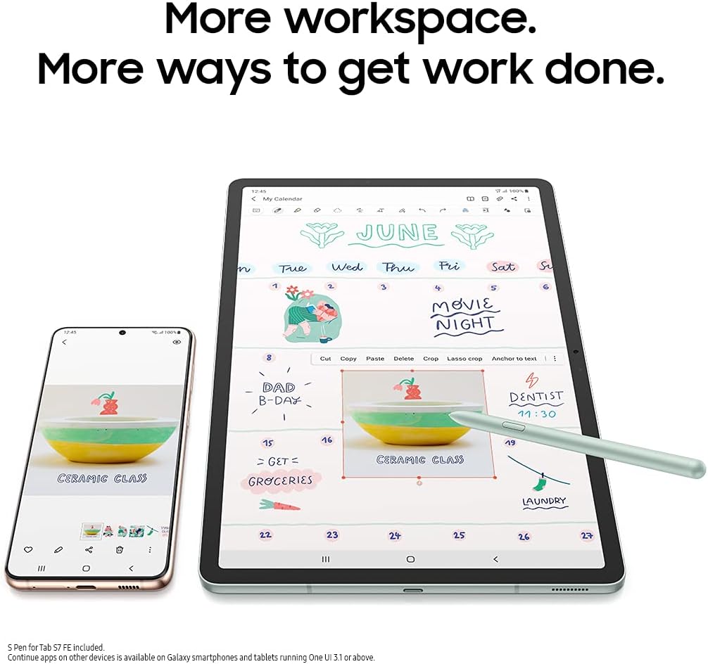 SAMSUNG Galaxy Tab S7 FE 12.4” 64GB WiFi Android Tablet, Large Screen, S Pen Included, Multi Device Connectivity, Long Lasting Battery, US Version, 2021, Mystic Black - Image 10