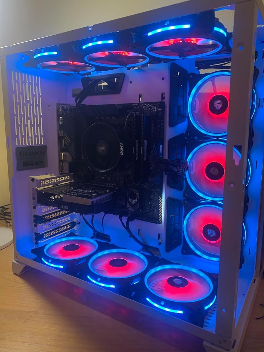 AsiaHorse FS-9002 Pro 120mm RGB Case Fan, 26 LED ARGB and Double LED Lingting Loops, 800-1800rpm Pwm Case Fan with Motherboard Sync/Analog Controller(6 Pack, Black) - Image 9