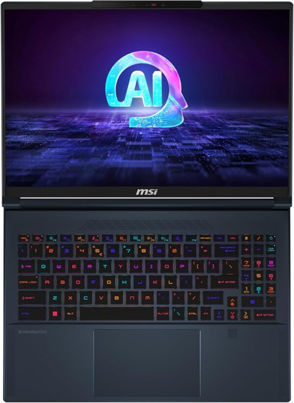 MSI Stealth 16 AI Studio 16” 120Hz UHD+ Mini LED Gaming Laptop: Intel Core Ultra 9-185H, NVIDIA Geforce RTX 4080, 64GB DDR5, 1TB NVMe SSD, Thunderbolt 4, Win 11 Pro: Star Blue A1VHG-027US - Image 2
