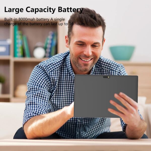 Tablet 10 Inch Android 14 Tablets With Case 6GB RAM+32GB ROM+1024GB Expand, 6000mah Battery Quad-Core Processor Tableta, 8MP Dual Camera WiFi 10.1'' IPS HD Touch Screen Incloud Case Screen Flim Stylus - Image 4