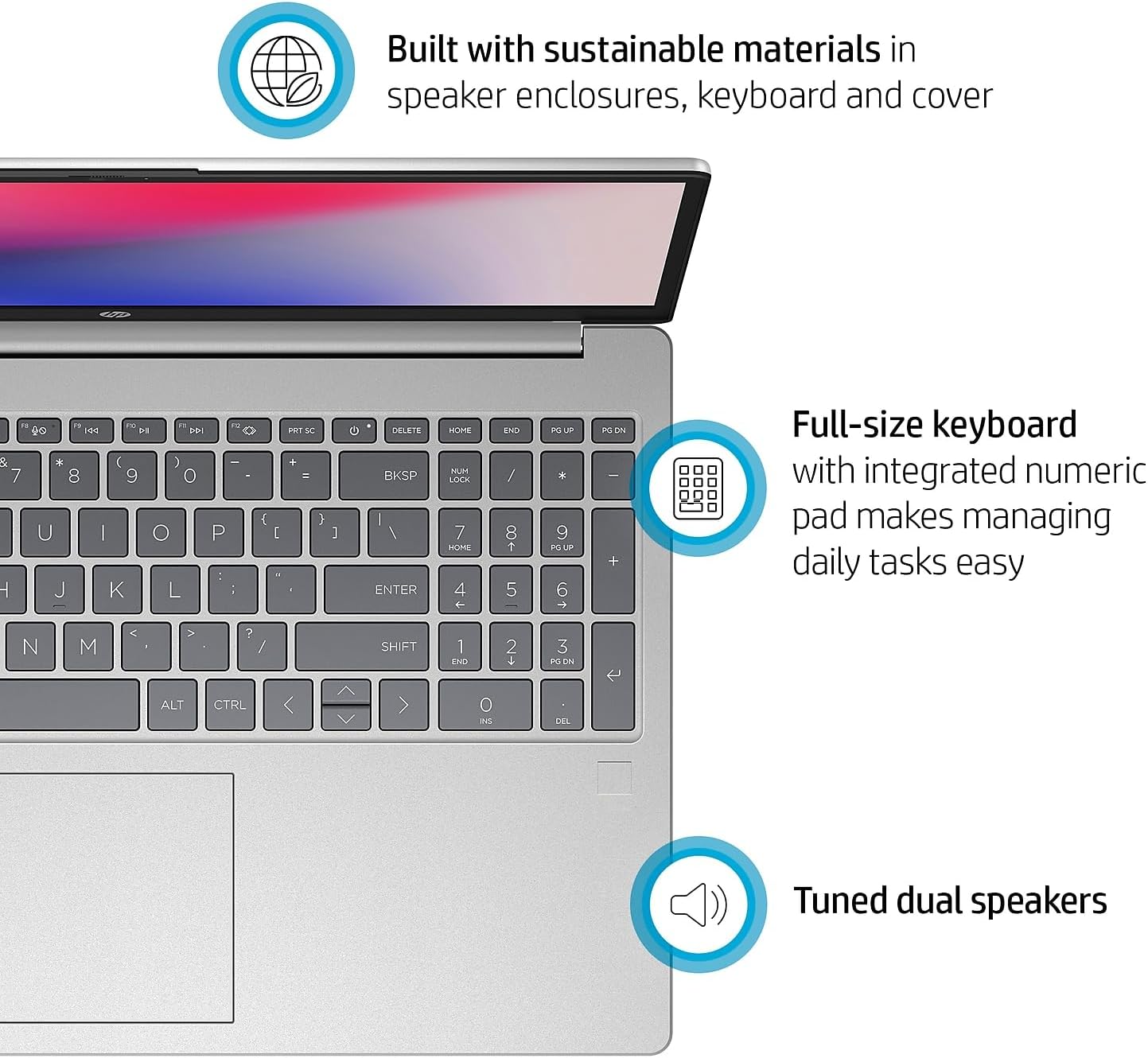 HP 15.6" Diagonal Full HD (1920 x 1080) Laptop, 11th Gen Intel Core i5-1135G7 Processor, 8GB DDR4 RAM, 256GB SSD, 802.11ac, Bluetooth, HDMI, Windows 11 - Image 5