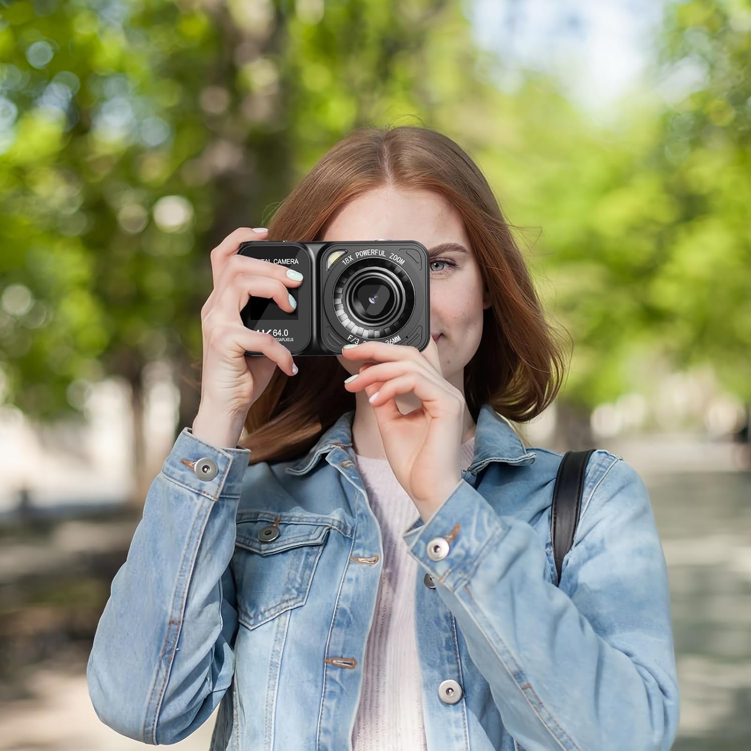 Digital Camera, 4K 64MP Dual Screens Camera, 18X Zoom, Point and Shoot Digital Camera with 64GB TF Card & 2 Batteries, Portable Rechargeable Small Camera for Kids Teens Adult, Black - Image 7