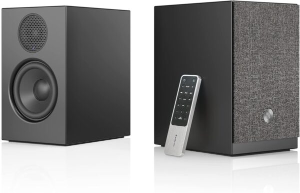 Audio Pro A28 Wireless Bookshelf Speakers | WiFi, Bluetooth 4.2, Multiroom Home Entertainment Stereo | Compatible w/AirPlay 2, Spotify | Black - Image 4