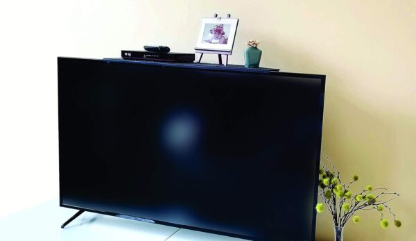 Axis Flat Screen TV Black Steel Shelf - Universal 32 Inch and Up, No Tools Required, USA Patent Pending - Image 5