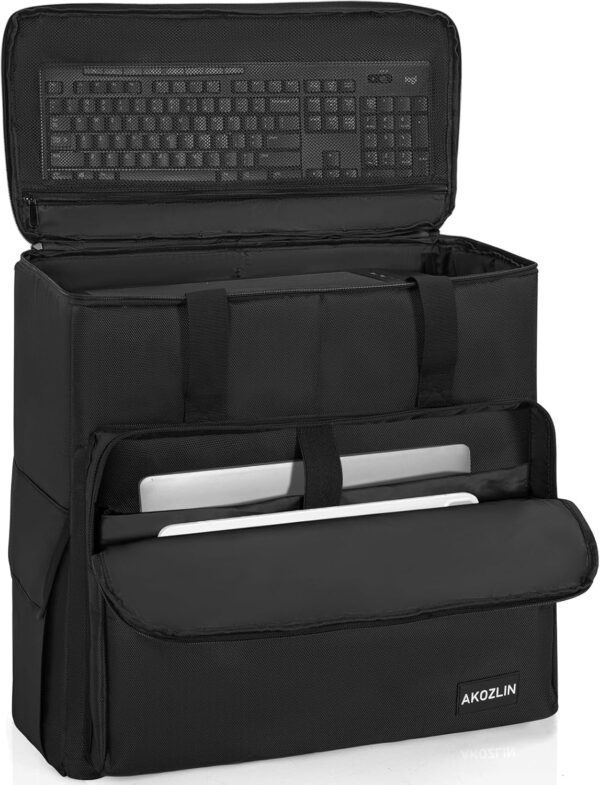 AKOZLIN Desktop Gaming Computer Tower PC Chassis Carrying Case Travel Storage Bag for Keyboard Mouse Accessories - Image 2