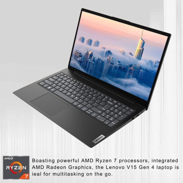 Lenovo V-Series V15 Business Laptop, 15.6" FHD Display, AMD Ryzen 7 7730U, 40GB RAM, 1TB SSD, Numeric Keypad, HDMI, RJ45, Webcam, Wi-Fi, Windows 11 Pro, Black - Image 2