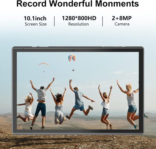 Tablet 10 Inch Android 14 Tablets With Case 6GB RAM+32GB ROM+1024GB Expand, 6000mah Battery Quad-Core Processor Tableta, 8MP Dual Camera WiFi 10.1'' IPS HD Touch Screen Incloud Case Screen Flim Stylus - Image 3