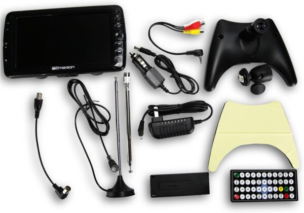 Emerson ET-7000 7" Portable Handheld Digital TV with Built-in Rechargeable Battery, HD Display, Multimedia Playback, USB/SD Card Support, and AC/DC Adapter | Compact TV for Home or Travel - Image 7