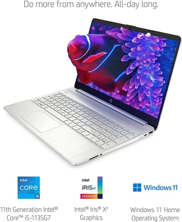 HP 15.6" Laptop, Intel Core i5-1135G7 Processor, Intel Iris Xe Graphics, 15.6" FHD Anti-Glare Display, Online Meeting Ready, HDMI, Wi-Fi and Bluetooth, Windows 11 Home(16GB RAM | 1TB SSD) - Image 4