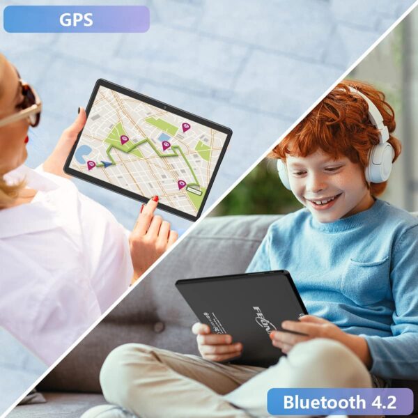 Tablet 10.1 inch Android 12 Tablet 2024 Latest Update Octa-Core Processor with 64GB Storage, Dual 13MP+5MP Camera, WiFi, Bluetooth, GPS, 512GB Expand Support, IPS Full HD Display (Black) - Image 9