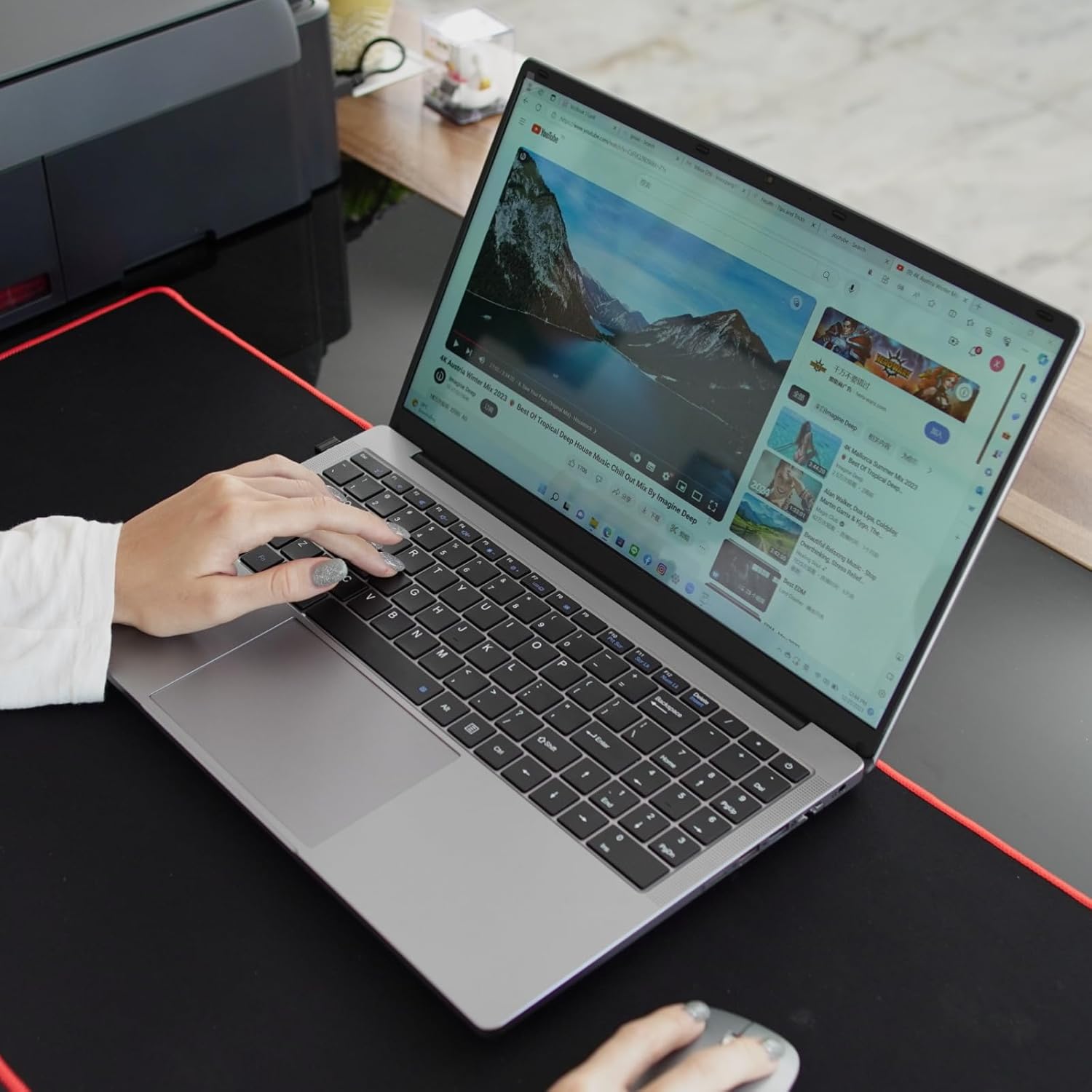 OTVOC Laptop 15.6 inch Windows 11, Celeron JasperLake N5105, Quad Core, Up to 2.9GHz, 16GB RAM, 512GB NVME SSD,Up to 4TB, 15.6" FHD IPS 1920x1080, HDMI, HDD, Type-C, RJ45, Support Windows 10, Silver - Image 9