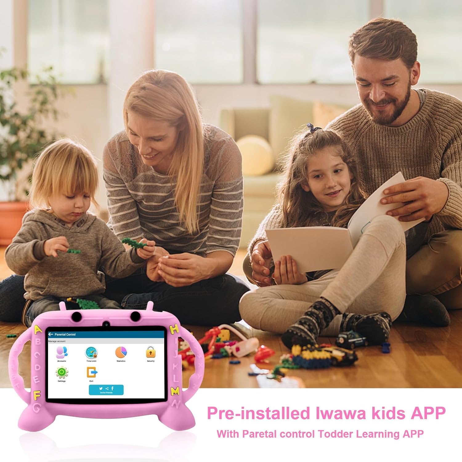 Kids Tablet, 7 inch Tablet for Kids 2-10, Educational Learning Toddler Tablet Android 11, 3GB RAM+32GB ROM Storage, Google Play YouTube - Image 5