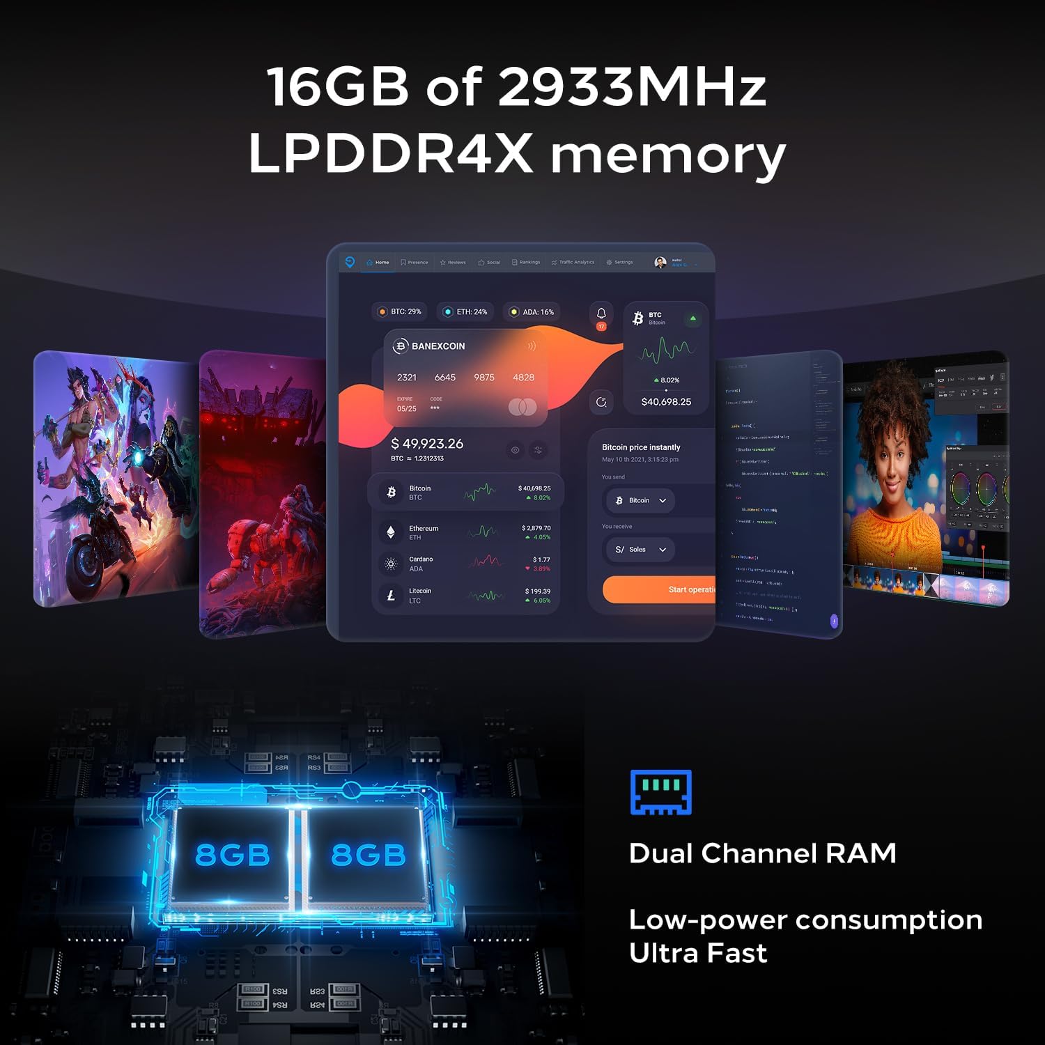 OTVOC Laptop 15.6 inch Windows 11, Celeron JasperLake N5105, Quad Core, Up to 2.9GHz, 16GB RAM, 512GB NVME SSD,Up to 4TB, 15.6" FHD IPS 1920x1080, HDMI, HDD, Type-C, RJ45, Support Windows 10, Silver - Image 3