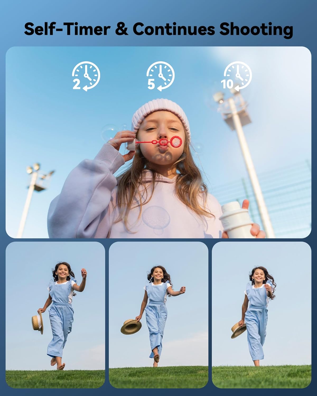 Digital Camera for Kids: FHD 1080P Camera - Video Cameras for Teens - 16X Zoom Shoot Camera for Girls - Compact Camera with 32GB TF Card for Photography - Anti Shake Mini Camera for Vlogging Pink - Image 5