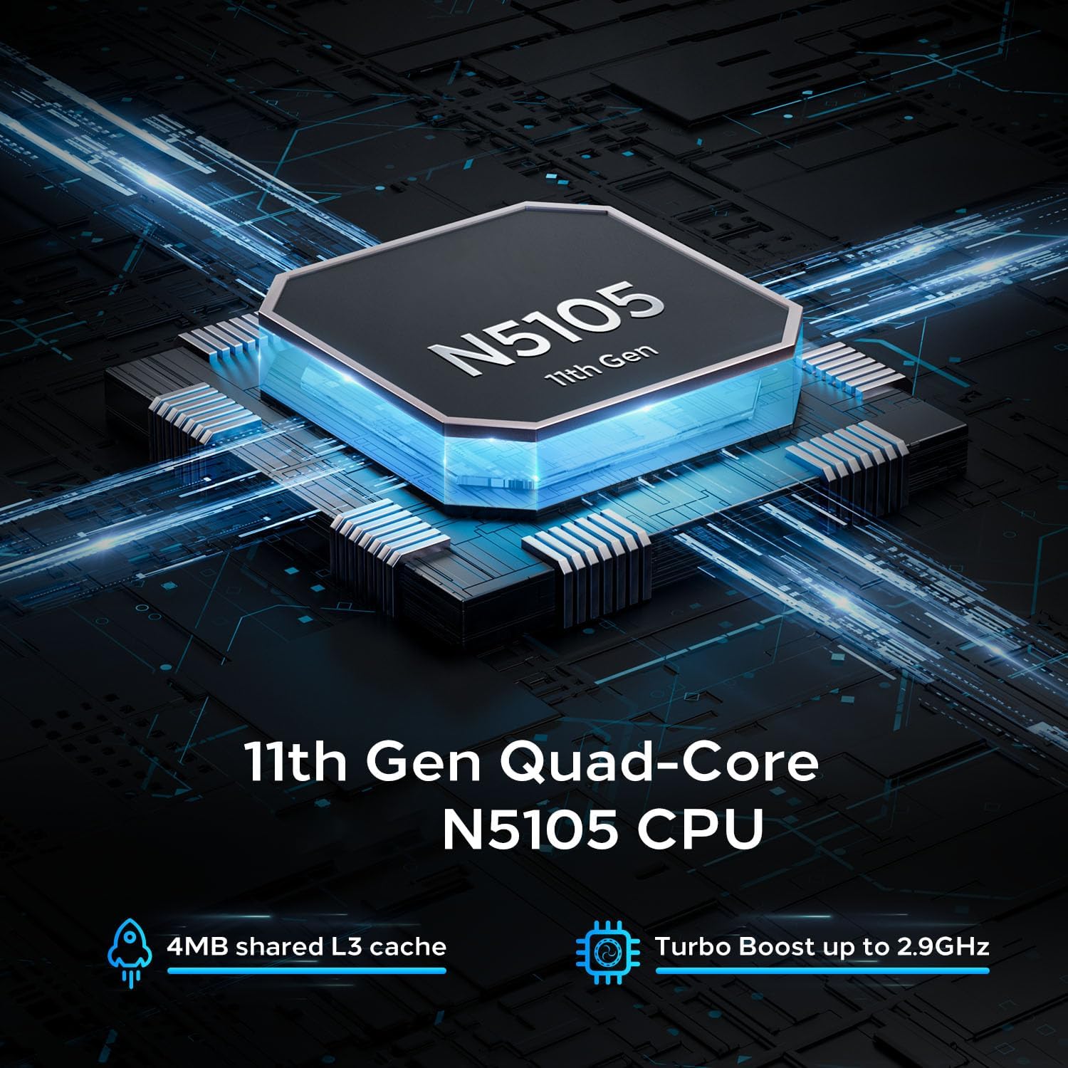 OTVOC Laptop 15.6 inch Windows 11, Celeron JasperLake N5105, Quad Core, Up to 2.9GHz, 16GB RAM, 512GB NVME SSD,Up to 4TB, 15.6" FHD IPS 1920x1080, HDMI, HDD, Type-C, RJ45, Support Windows 10, Silver - Image 2