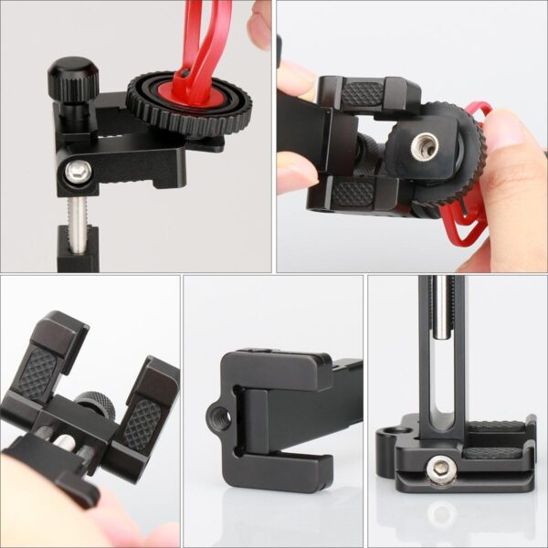 ULANZI ST-03 Metal Smart Phone Tripod Mount with Cold Shoe Mount and Arca-Style Quick Release Plate for iPhone Xs Xs Max X 8 7 Plus Samsung,Cell Phone Tripod Holder Clip Adapter for Joby GorillaPod - Image 8
