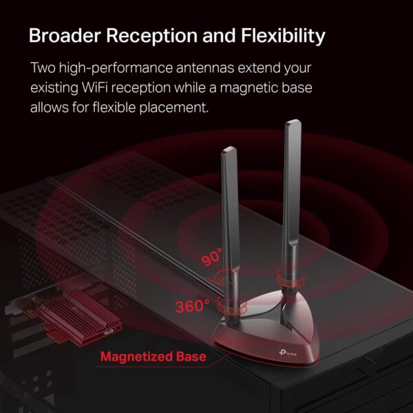 TP-Link WiFi 6 AX3000 PCIe WiFi Card (Archer TX3000E), Up to 2400Mbps, Bluetooth 5.2, 802.11AX Dual Band Wireless Adapter with MU-MIMO,OFDMA,Ultra-Low Latency, Supports Windows 11, 10 (64bit) only - Image 5
